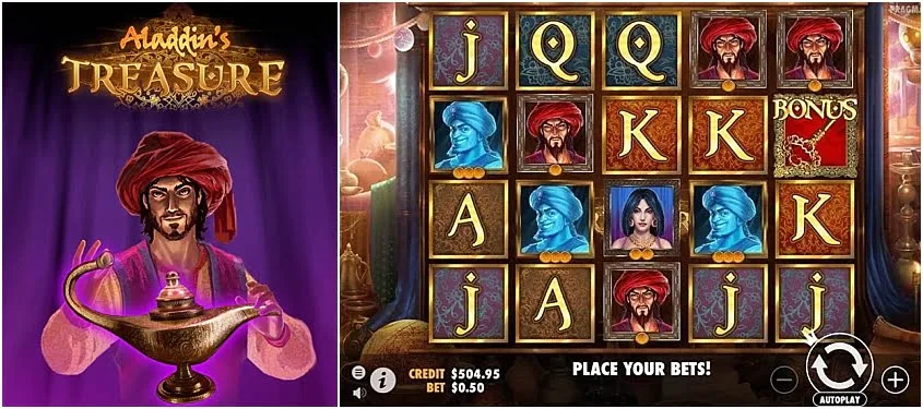 Spielautomaten-Funktion „Aladdin’s Treasure“